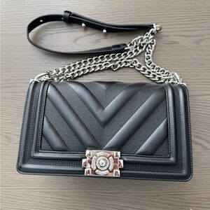 Tiffany and Fred Paris - Black Quilted Chain Shoulder Bag